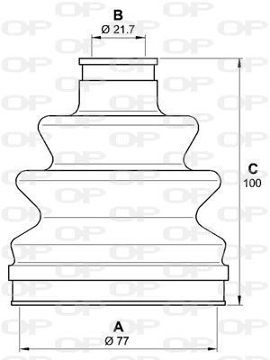 OPEN PARTS gofruotoji membrana, kardaninis velenas SJK7254.00